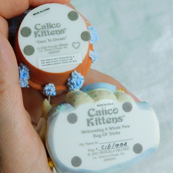 Calico Kittens Enesco Lot of 2 Kitty Figurines 826030A 488666A Boxed NEW NIB - Picture 7 of 14